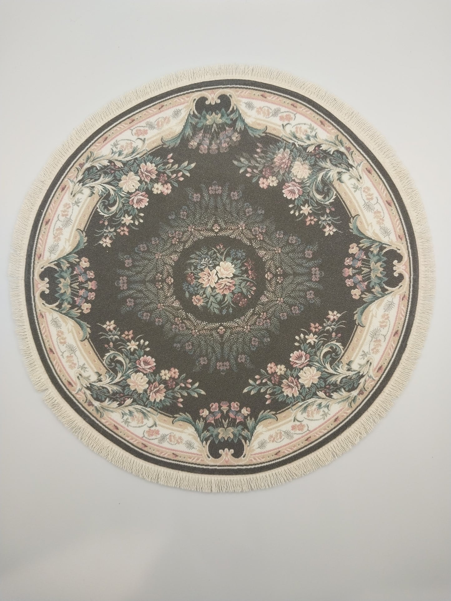 Rug, Round Aubusson Style, #544
