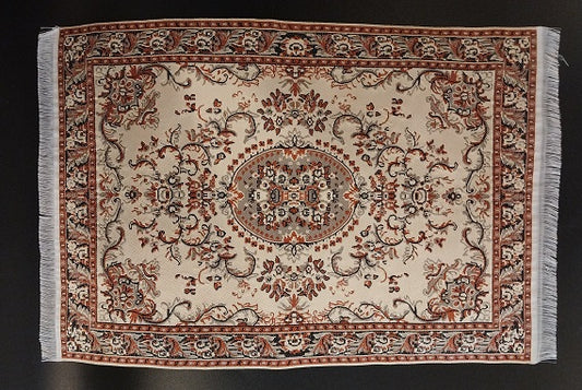 Rug, Oriental, Rectangle, Cream, Brown, Rust