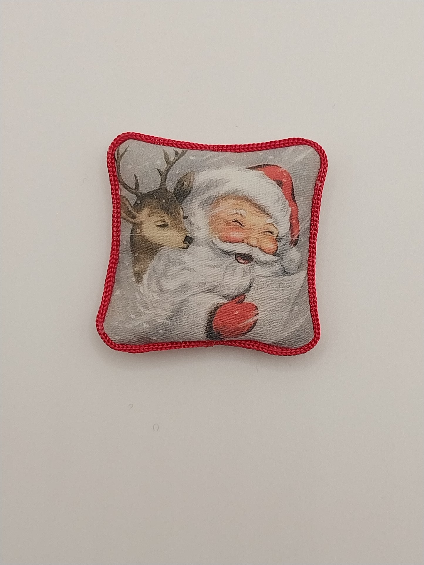 Pillow, Santa with Reindeer