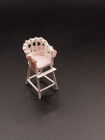 1/4" Scale Wicker High Chair, Handmade