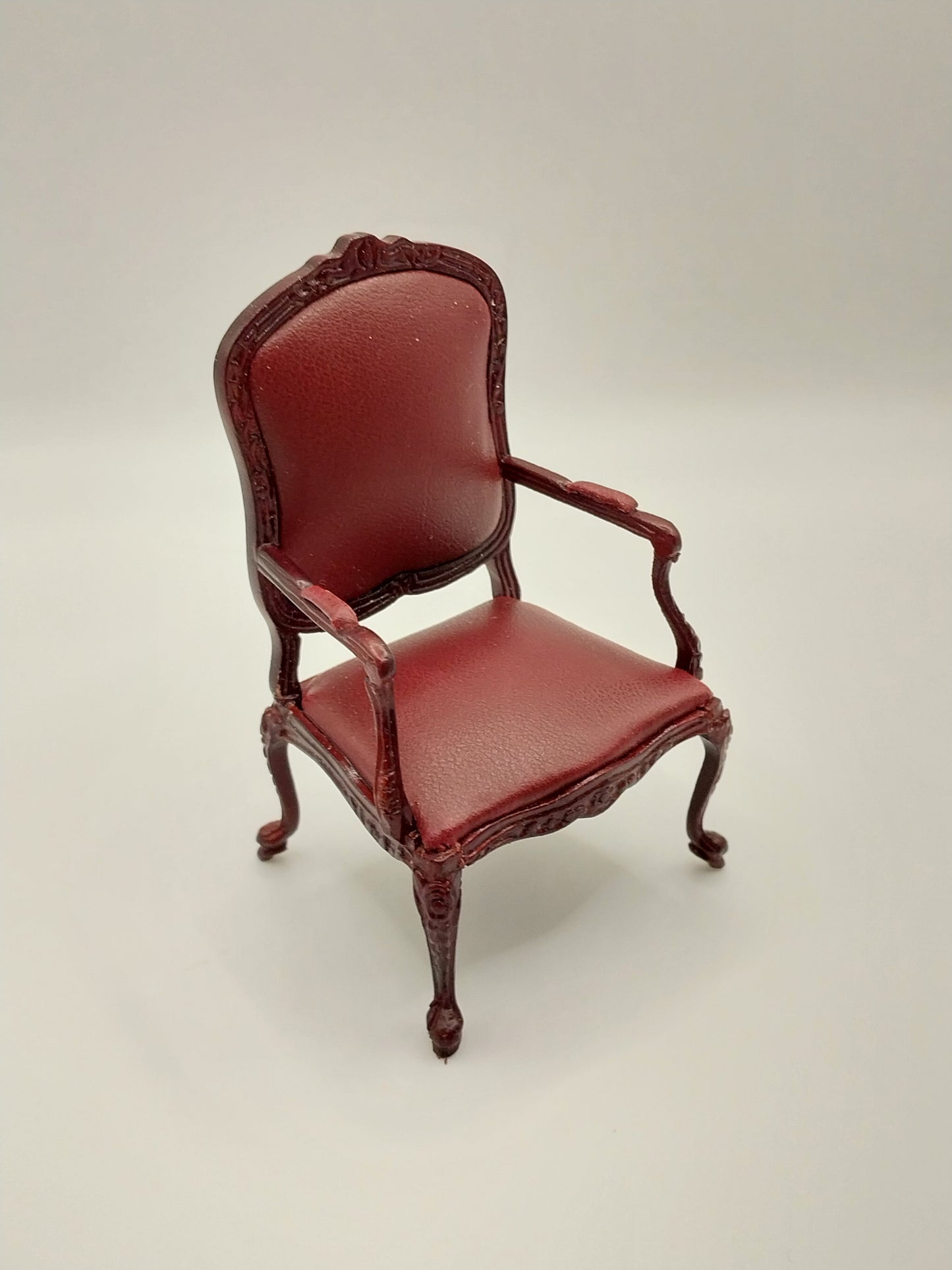 Portsmouth Chair, Burgandy, Mahogany