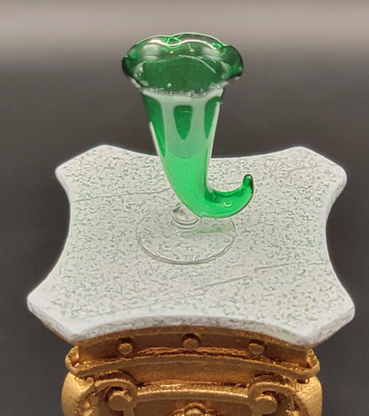 Cornucopia Horn Vase, Green