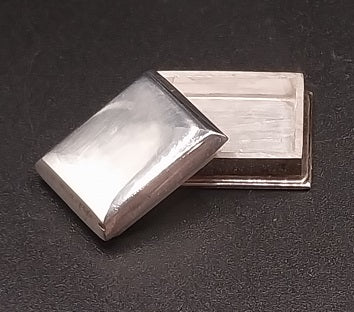 Sterling Silver Rectangular Box. Dome Lid