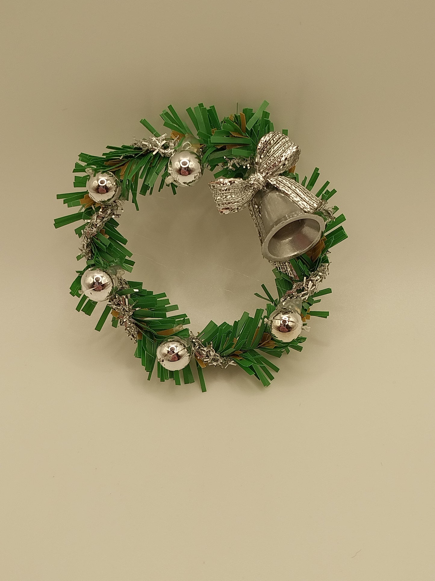 Christmas Wreath, Bell, Silver