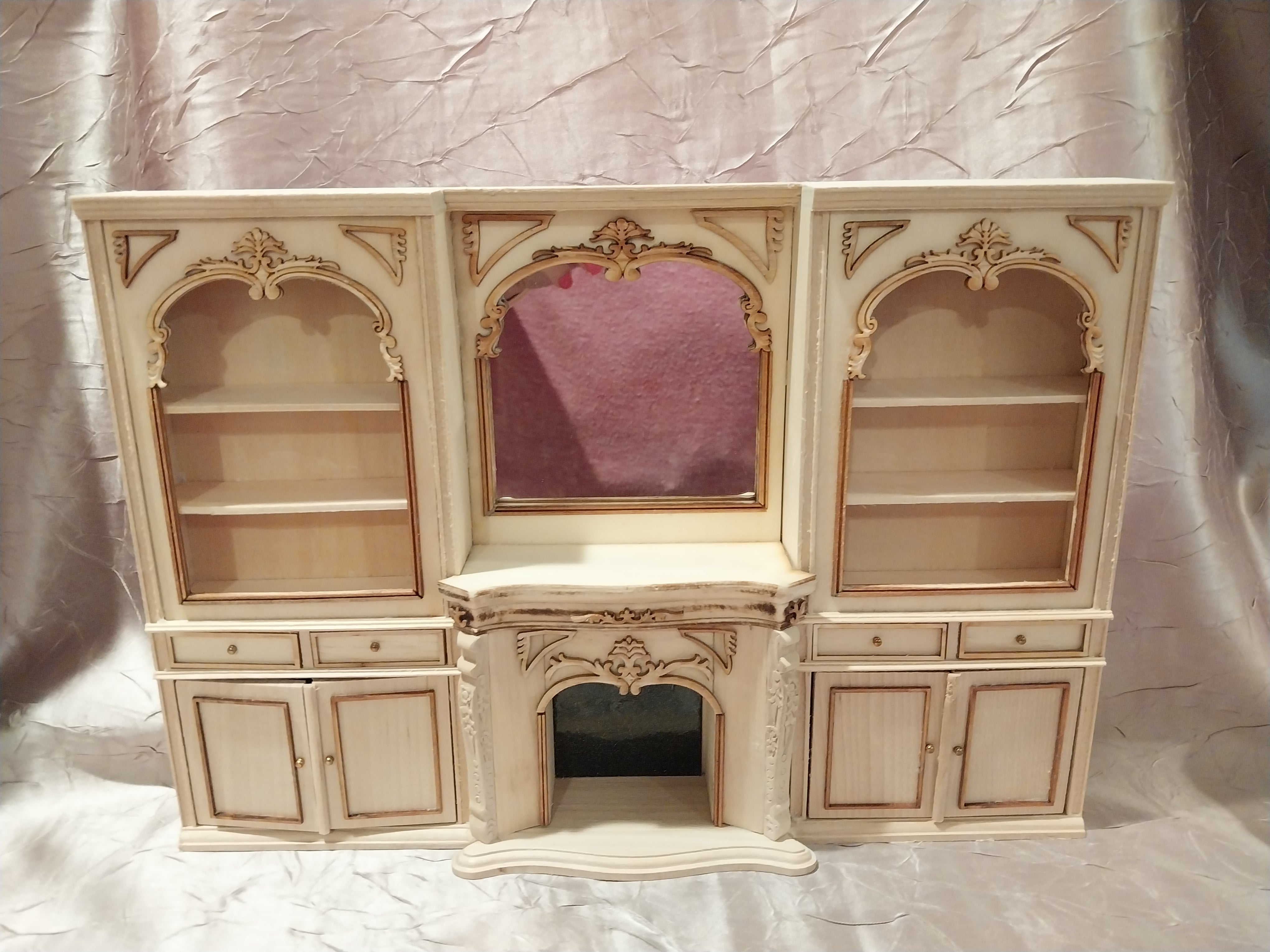 Display Cabinets & Center Fireplace Wall, UF – Miniature Designs, Inc.