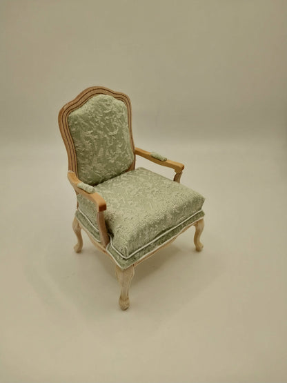 Upholstered Chair, Green, Unfinished