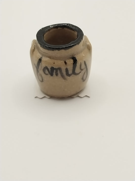 Utensil Holder, Pottery, Tan, Family