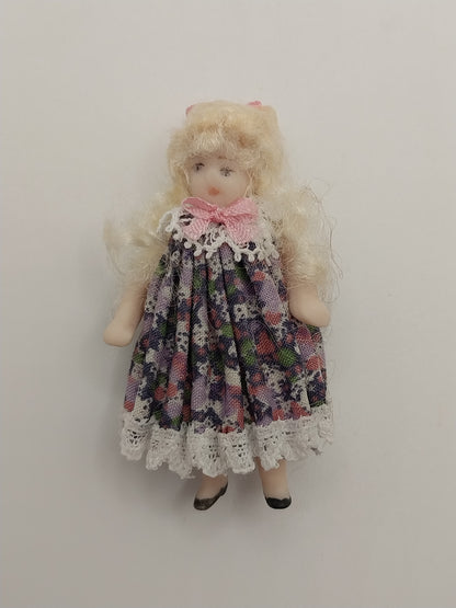 Baby Doll In Box, Purple Floral