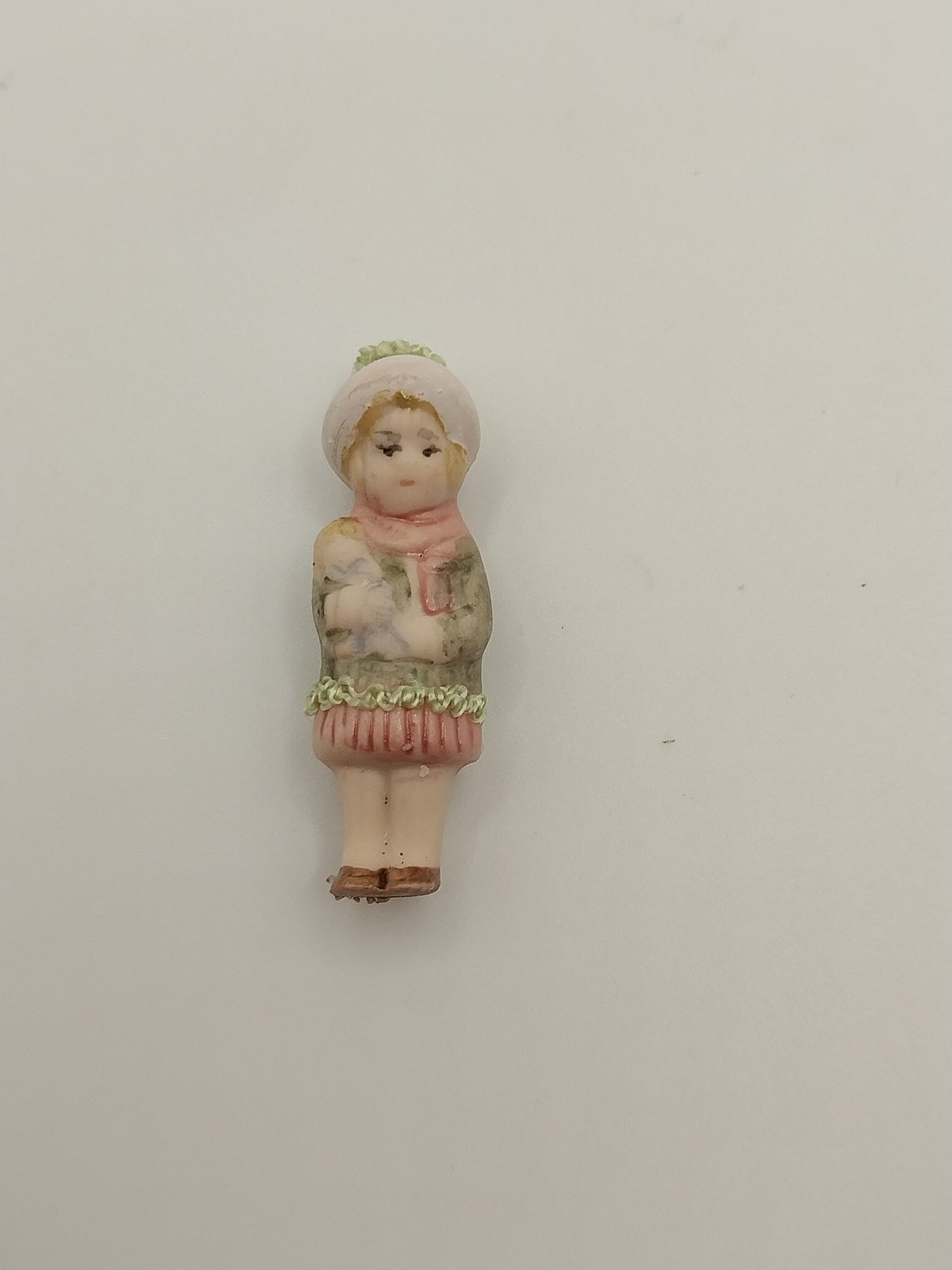 Porcelain Vintage Girl Doll In Box, Large