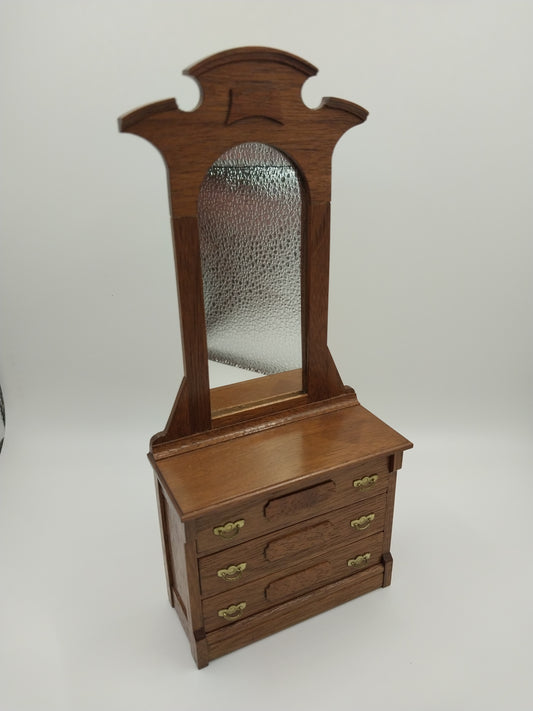 Victorian Mirrored Dresser, Walnut, Signed