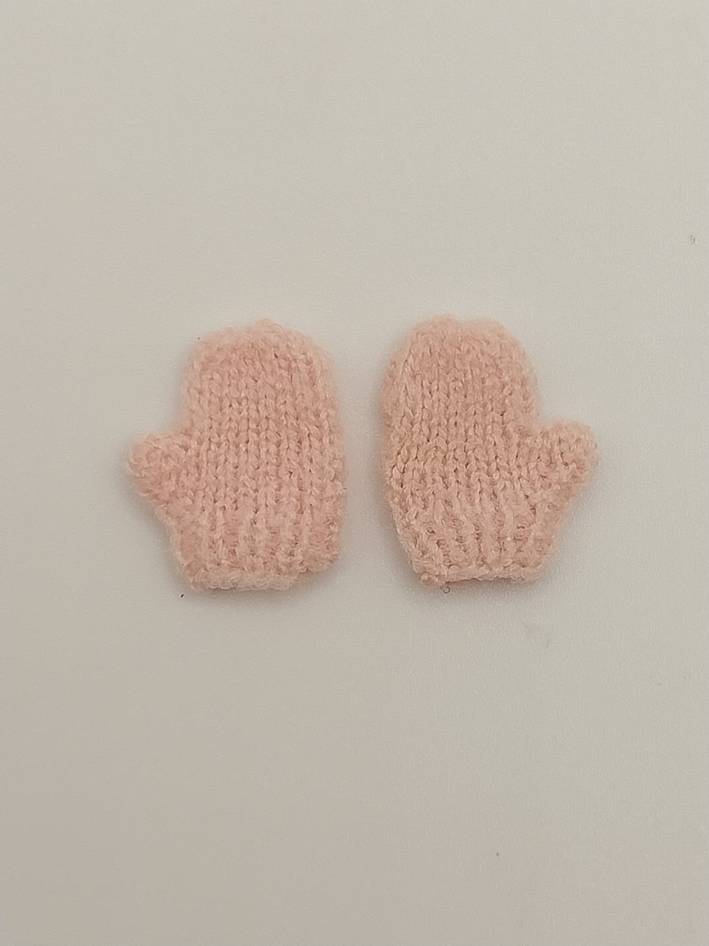 Pink Mittens, Hand Knitted