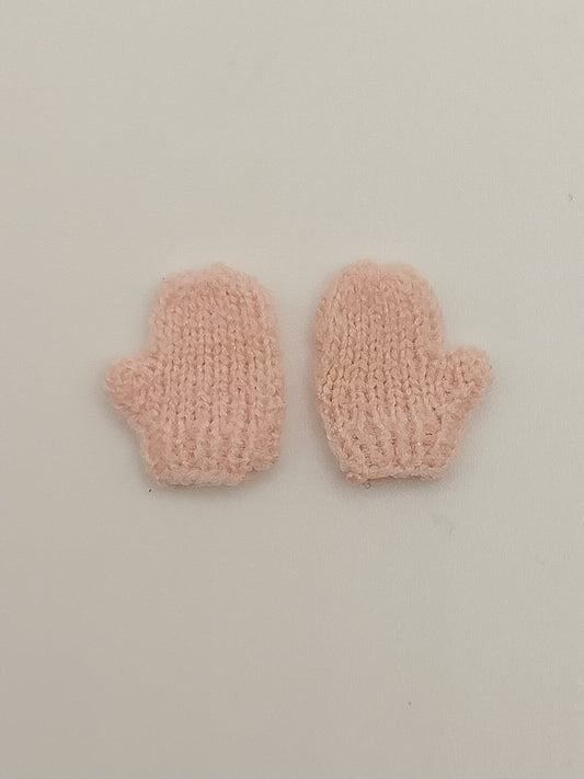 Pink Mittens, Hand Knitted