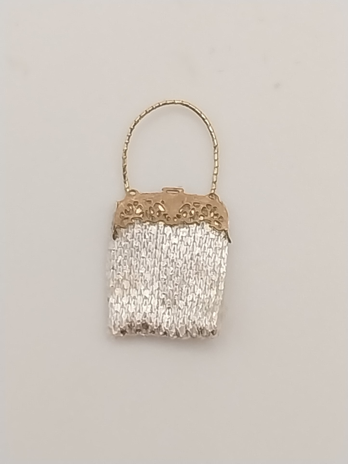 1/2" Scale Evening Purse, Silver & Gold