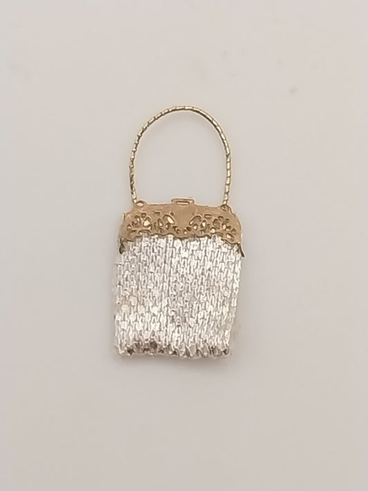 1/2" Scale Evening Purse, Silver & Gold