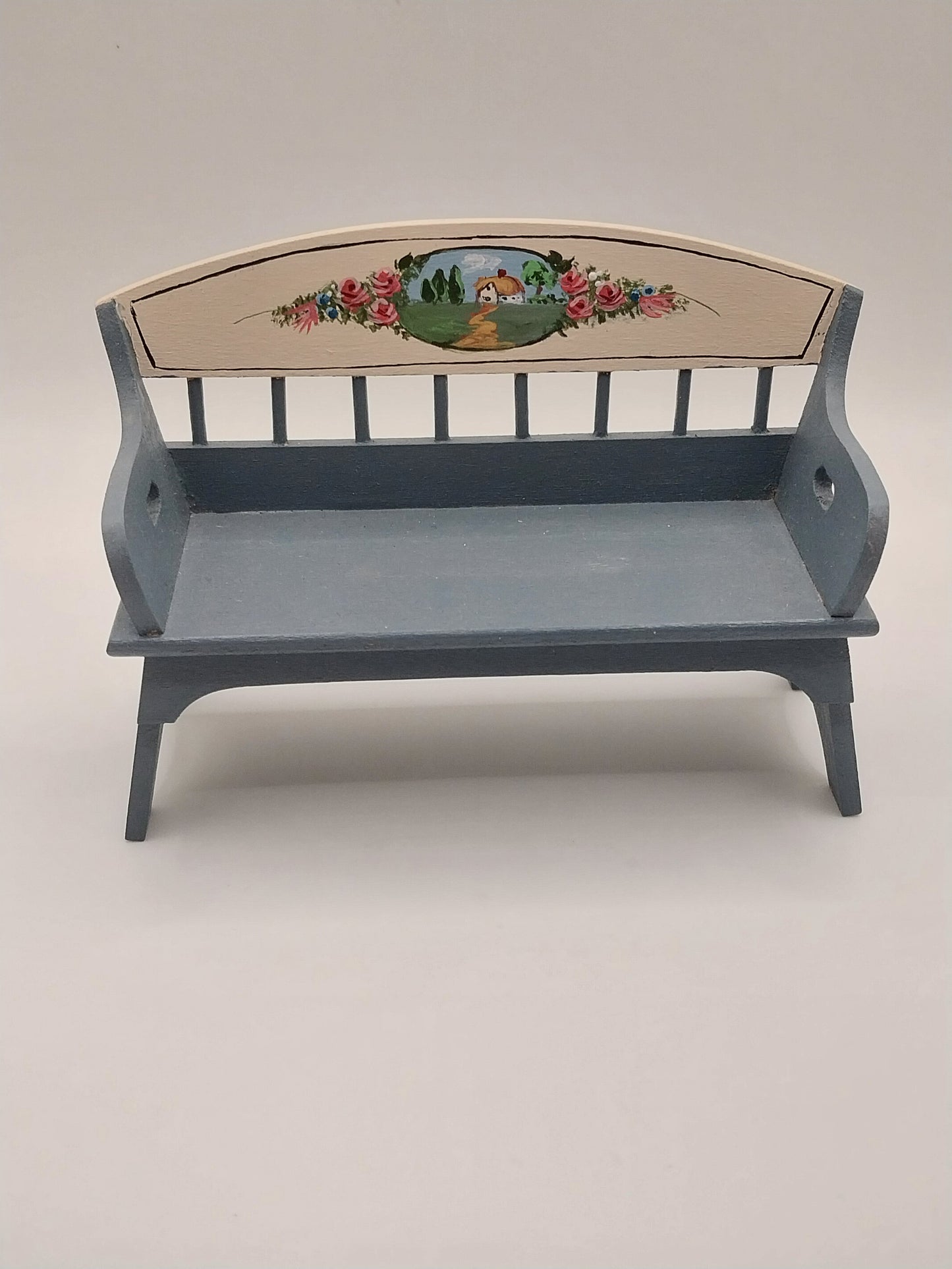 Handpainted Bench, Blue, Jan Kern