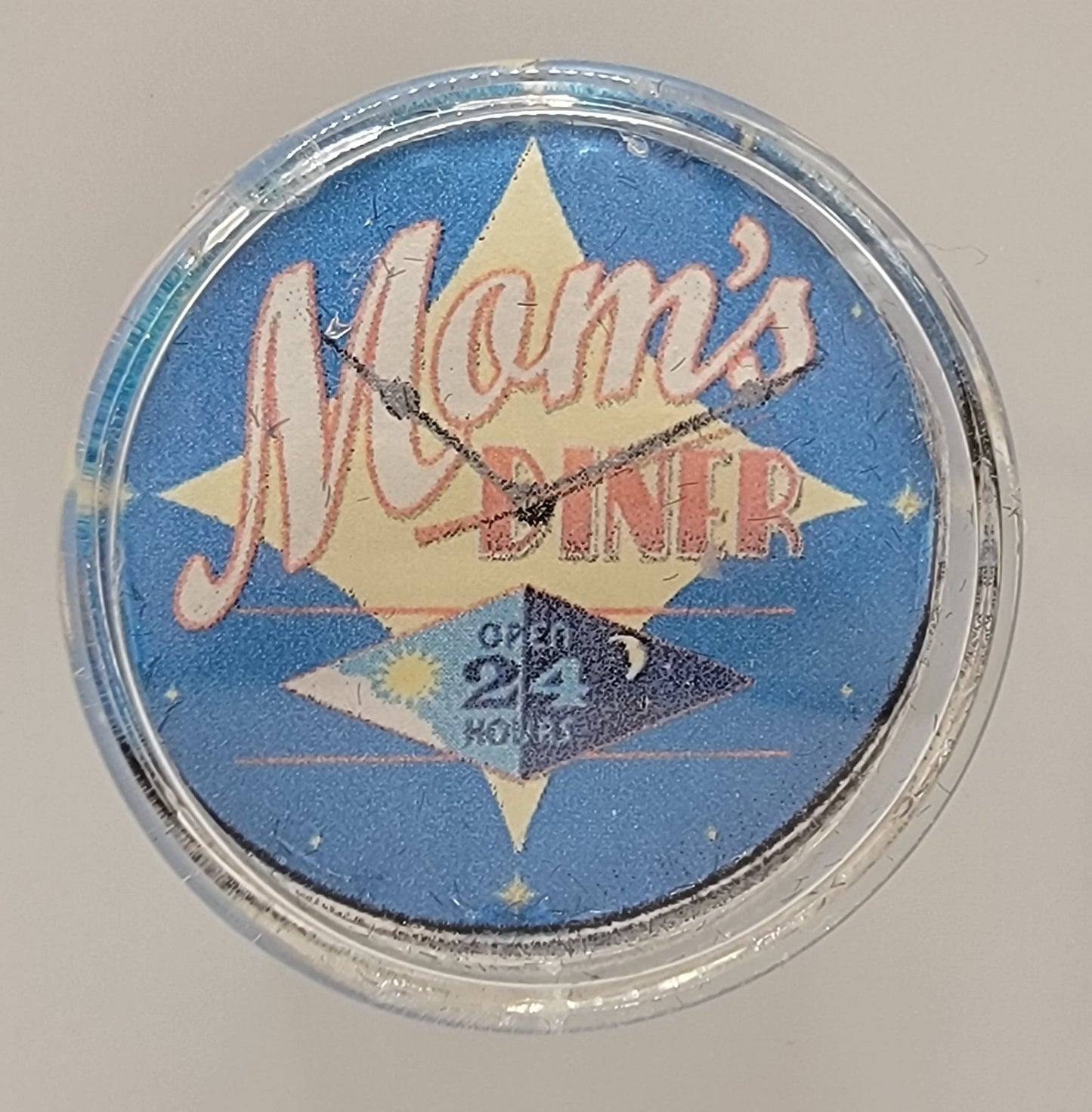 Round Mom's Diner Clock