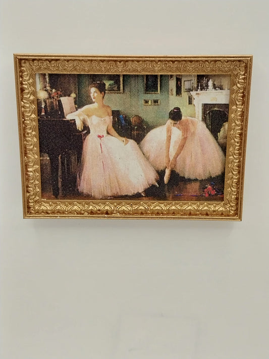 Framed Print, Ballet Ladies, Gold