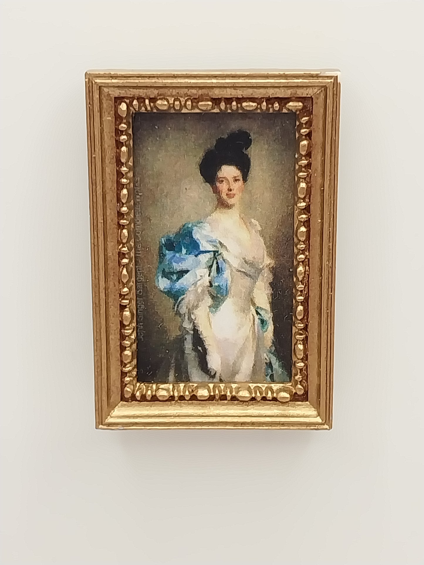 Framed Print, 1800's Lady Standing, Gold