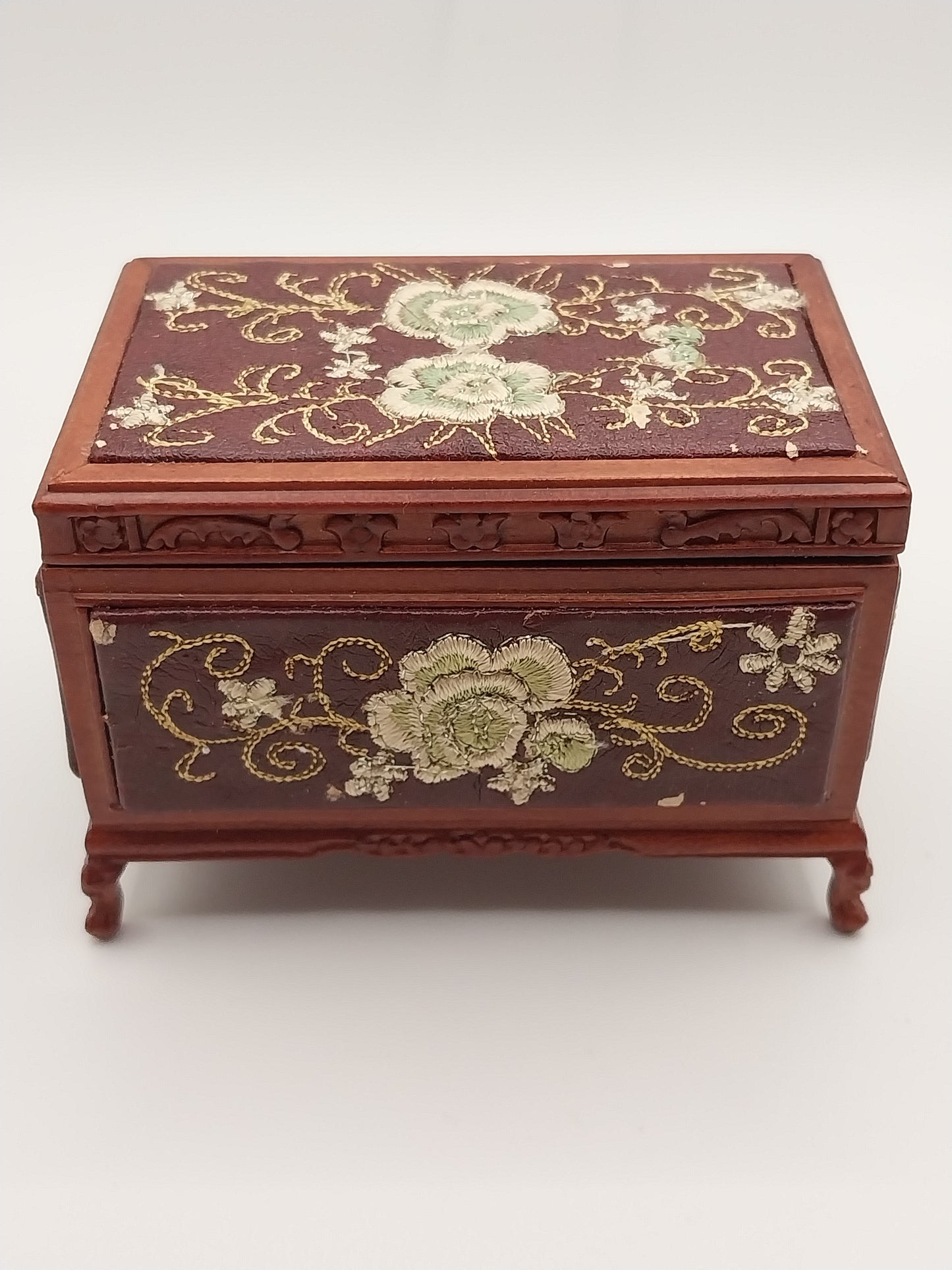 CPW006, Handcarved Leather Embroider Trunk