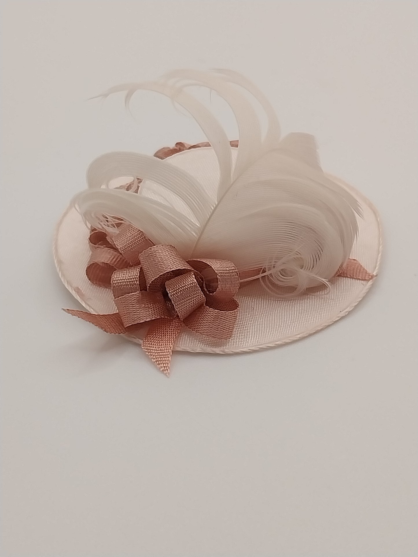 Silk Victorian Ladies Hat, Light Pink with Rose Trim