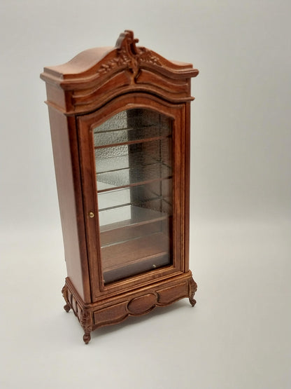 Vitrine Cabinet with Drawer, New Walnut