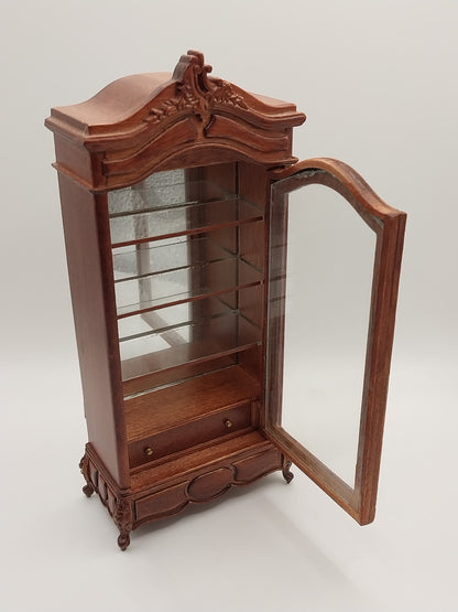 Vitrine Cabinet with Drawer, New Walnut