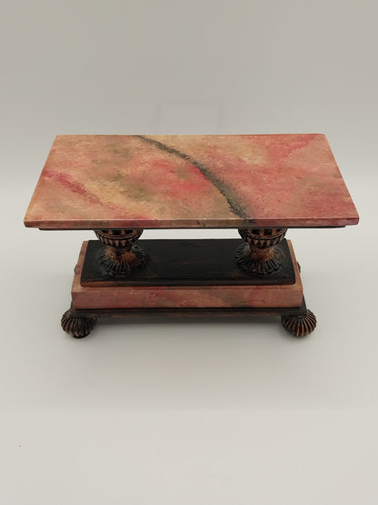 Marble and Bronze Sofa Table