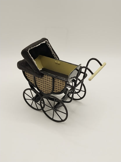 Dolls Leather & Wicker Pram