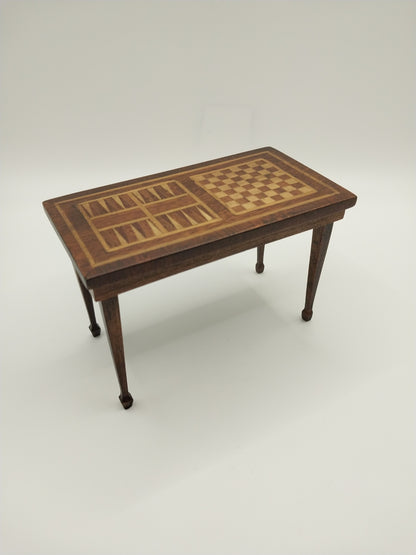 Inlaid Game Table, Backgammon & Checkers