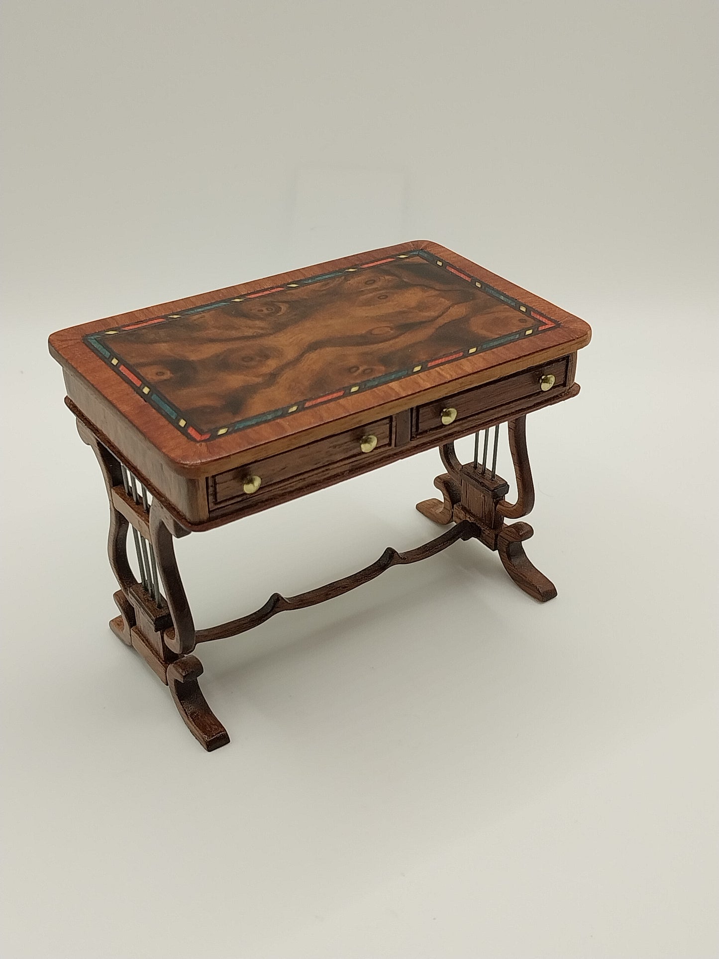 Lyre Harp Inlaid Desk, LTD