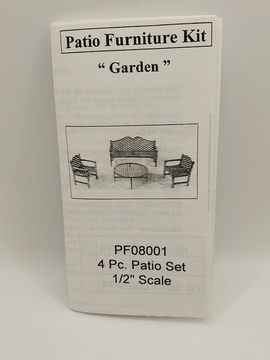 1/2" Scale Patio Set Kit, 4pc