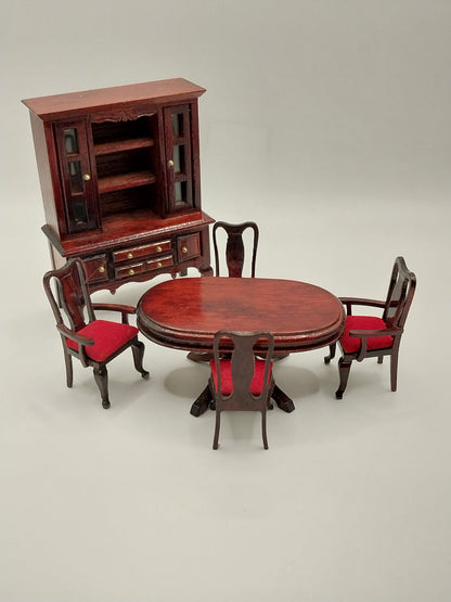 1/2" Scale Dining Room Set, 6pc, MH