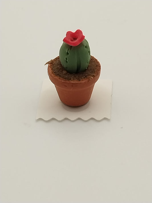 1/2" Scale Cactus in Terra Cotta Pot