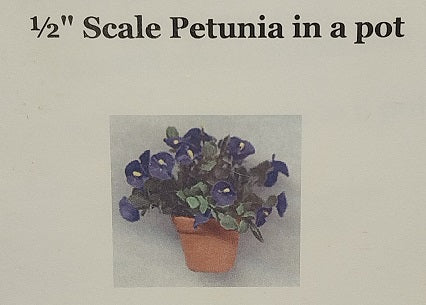 1/2" Scale Petunia in Pot Kit, Blue