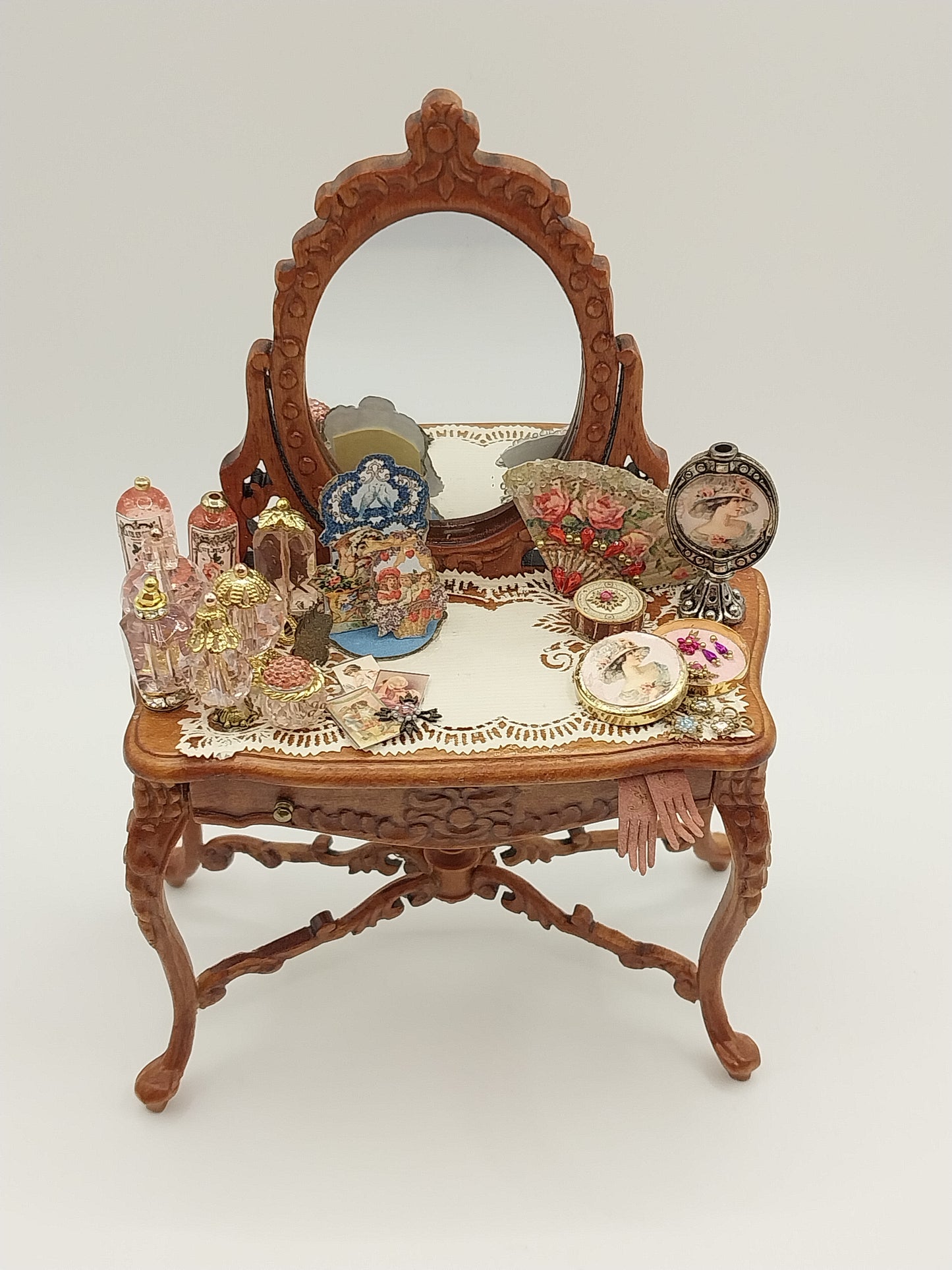 Decorated Vanity, New Walnut