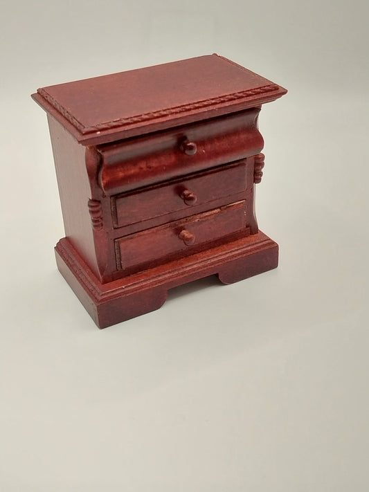 Night Stand, 3 Drawer, Mahogany