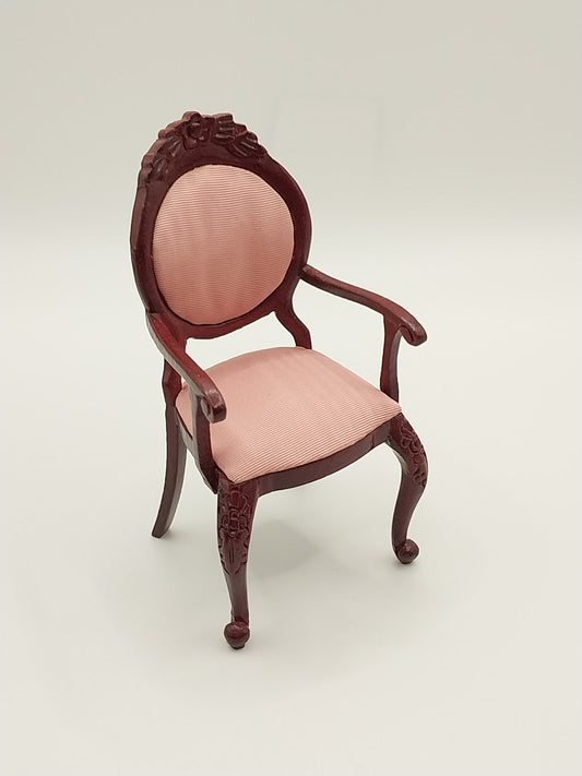 Victorian Arm Chair, Pink Moire