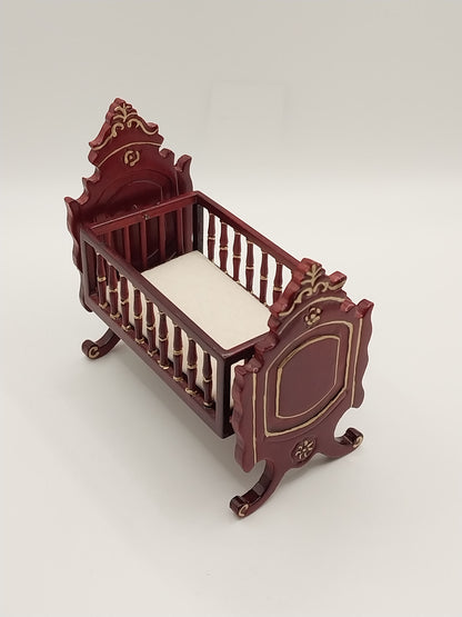 Victorian Cradle, Mahogany & Gold