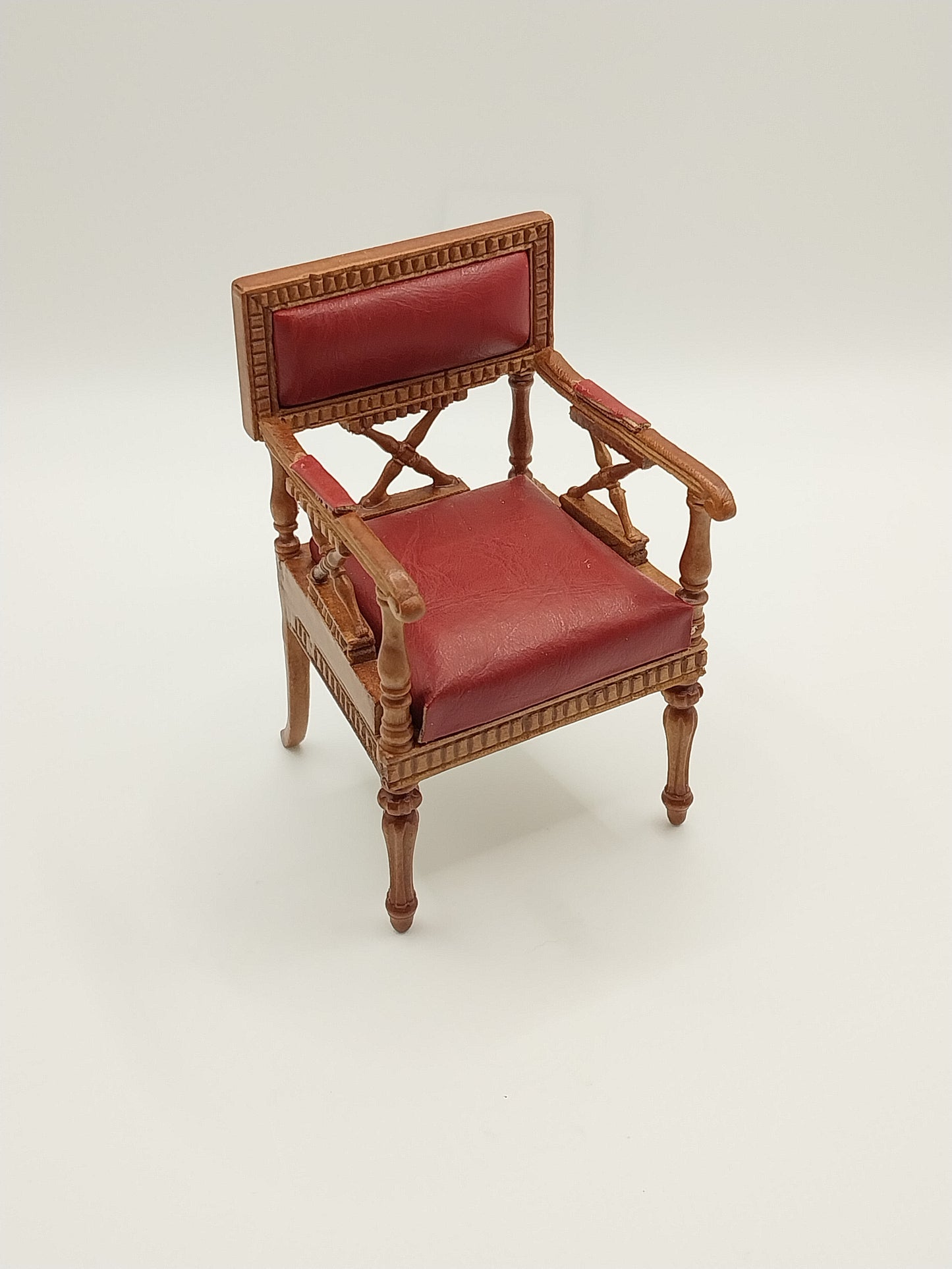 Cross Spindle Arm Chair, Leather