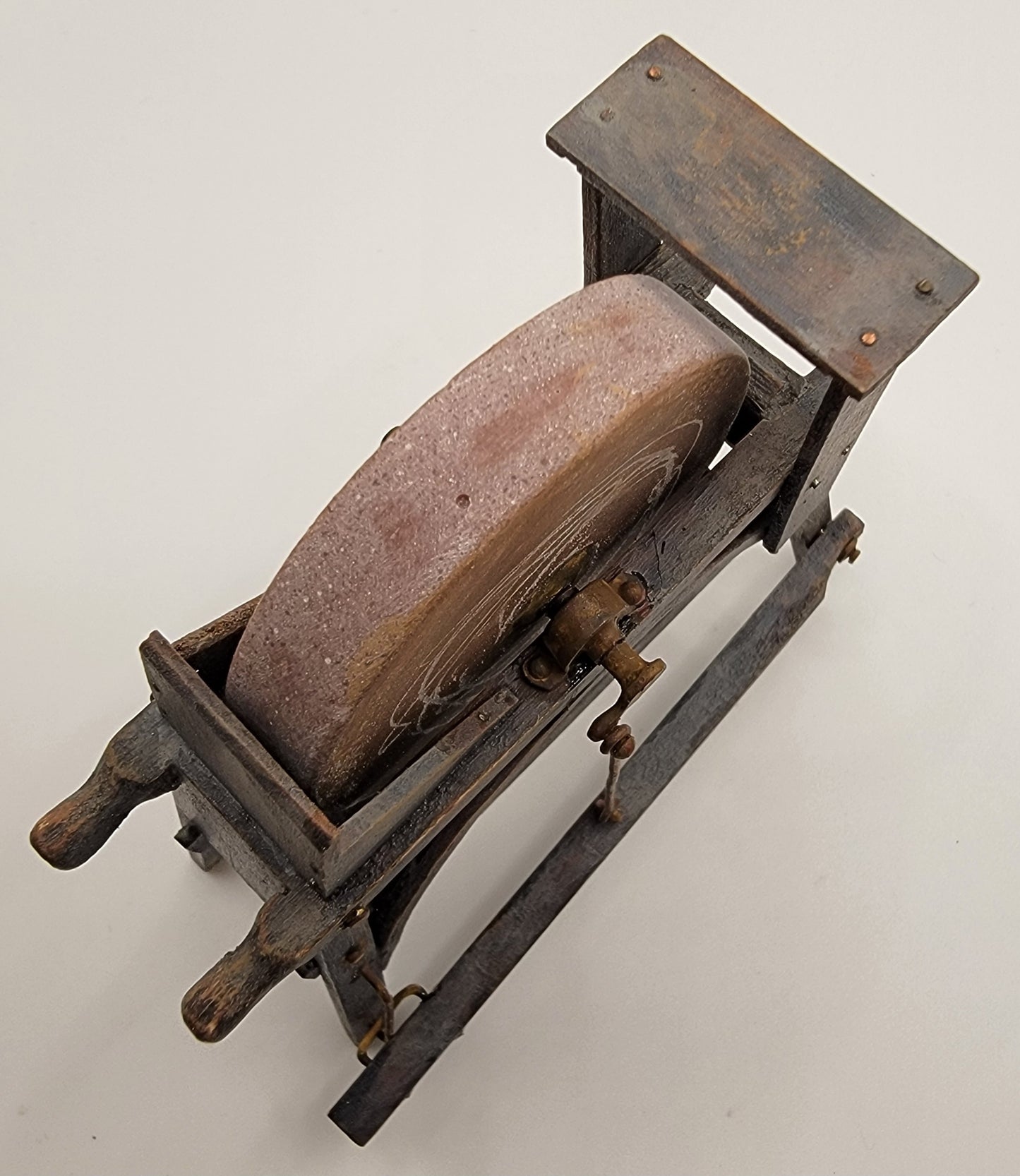 Treadle Grindstone w/Stool, 1800's