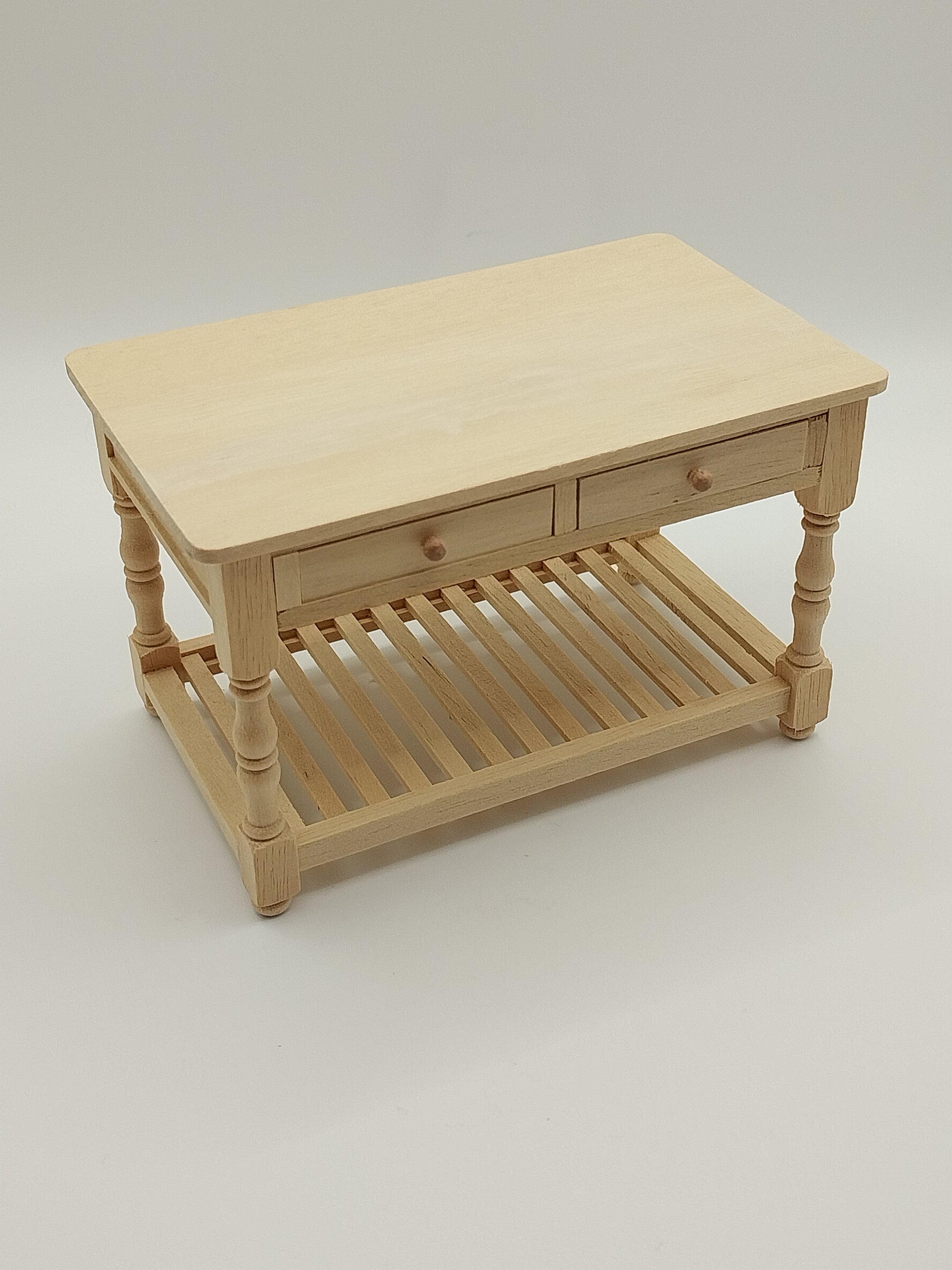 Kitchen Working Table, Unfinished – Miniature Designs, Inc.