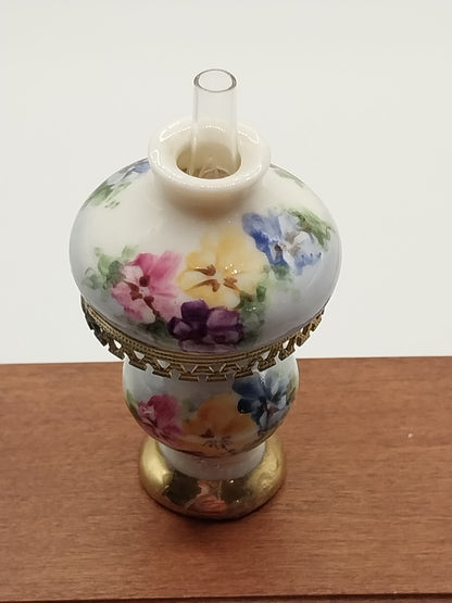 Parlour Lamp, Porcelain, Handpainted