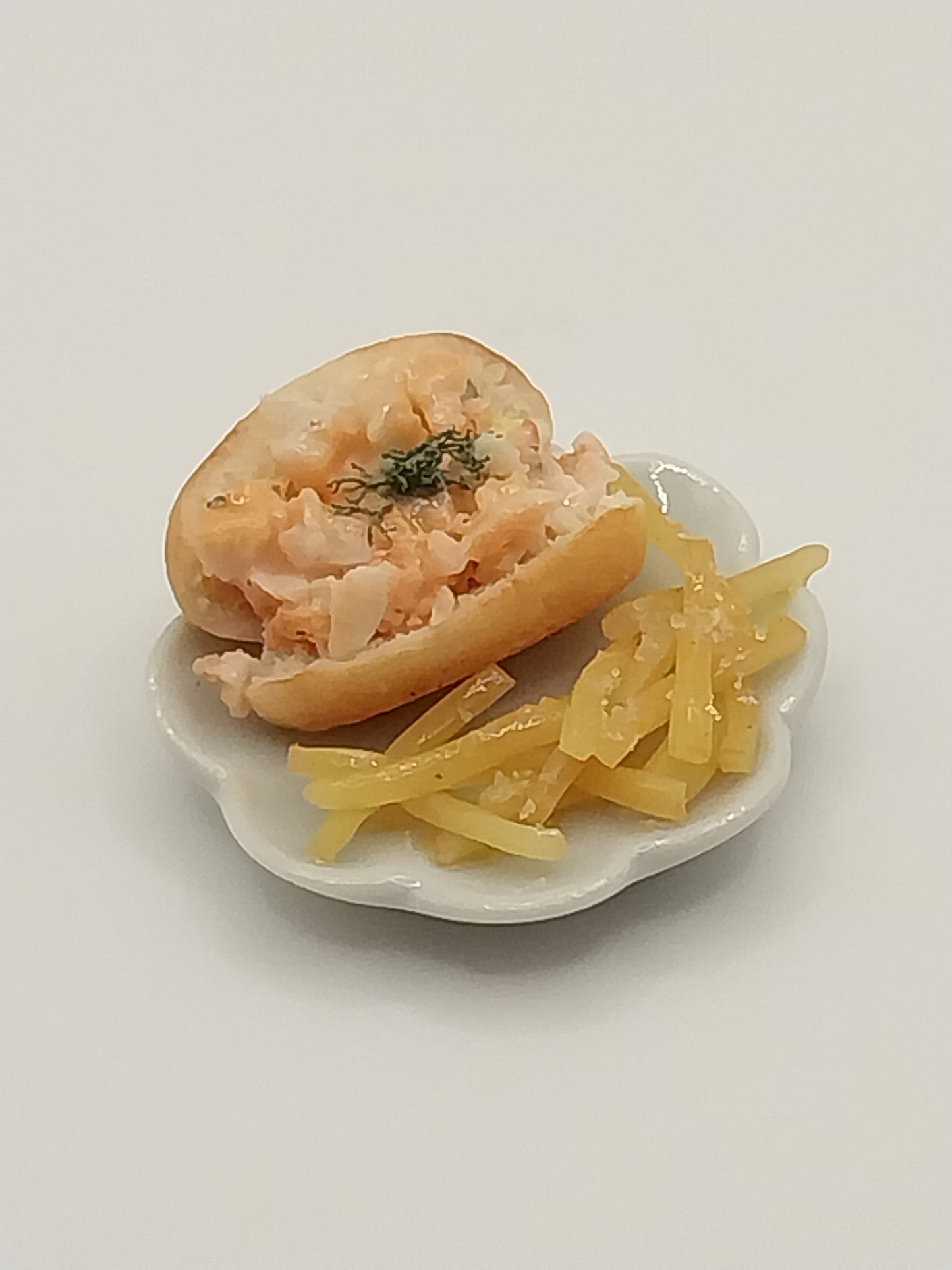 Lobster Roll With French Fries, Handmade