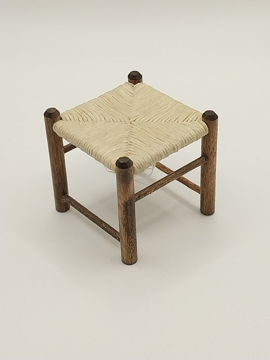 Rush Seat Footstool