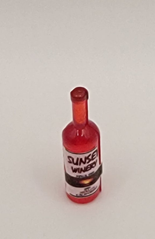 Sunset Red Wine Bottle