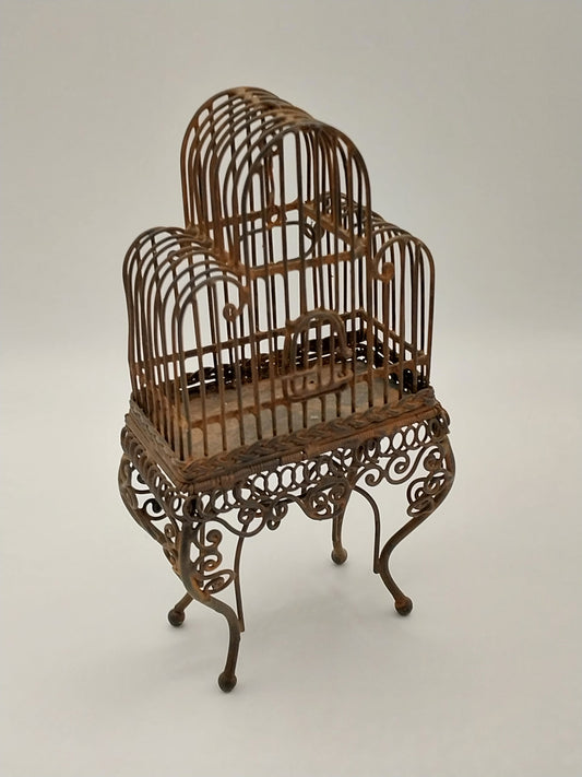 Wire Wicker Rusty Bird Cage