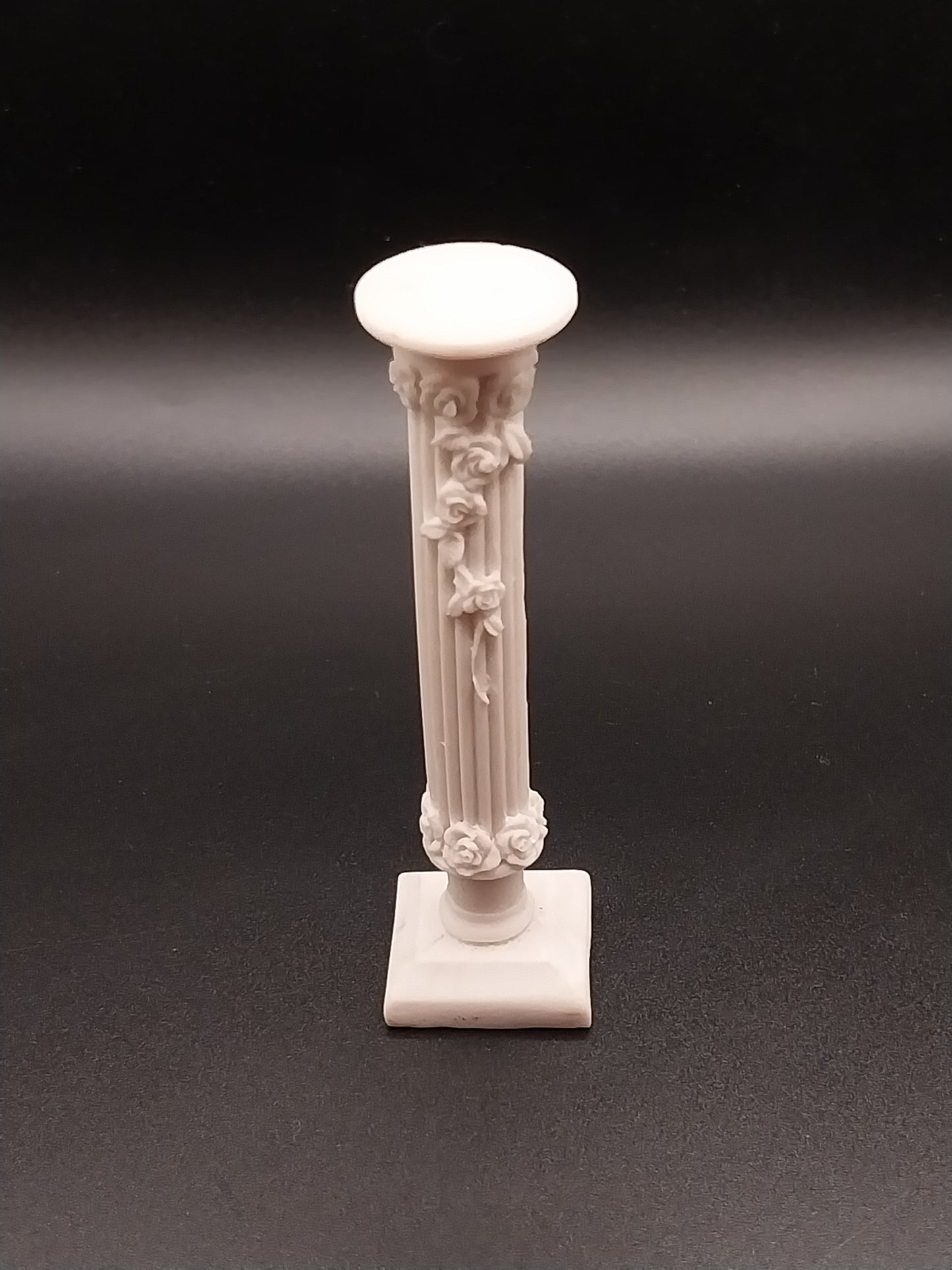 Rose Pedestal, Faux Alabaster