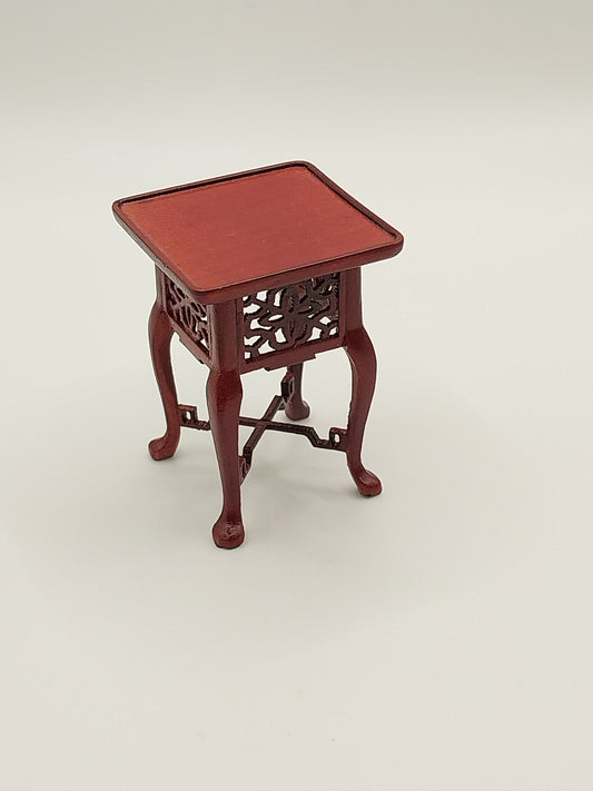 Square Chippendale End Table, Mahogany