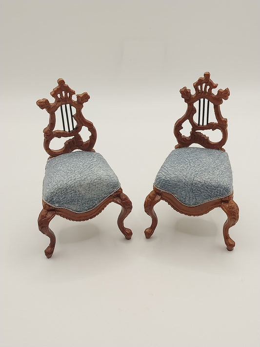 Fantasy Lyre Chairs, Petite, Pair