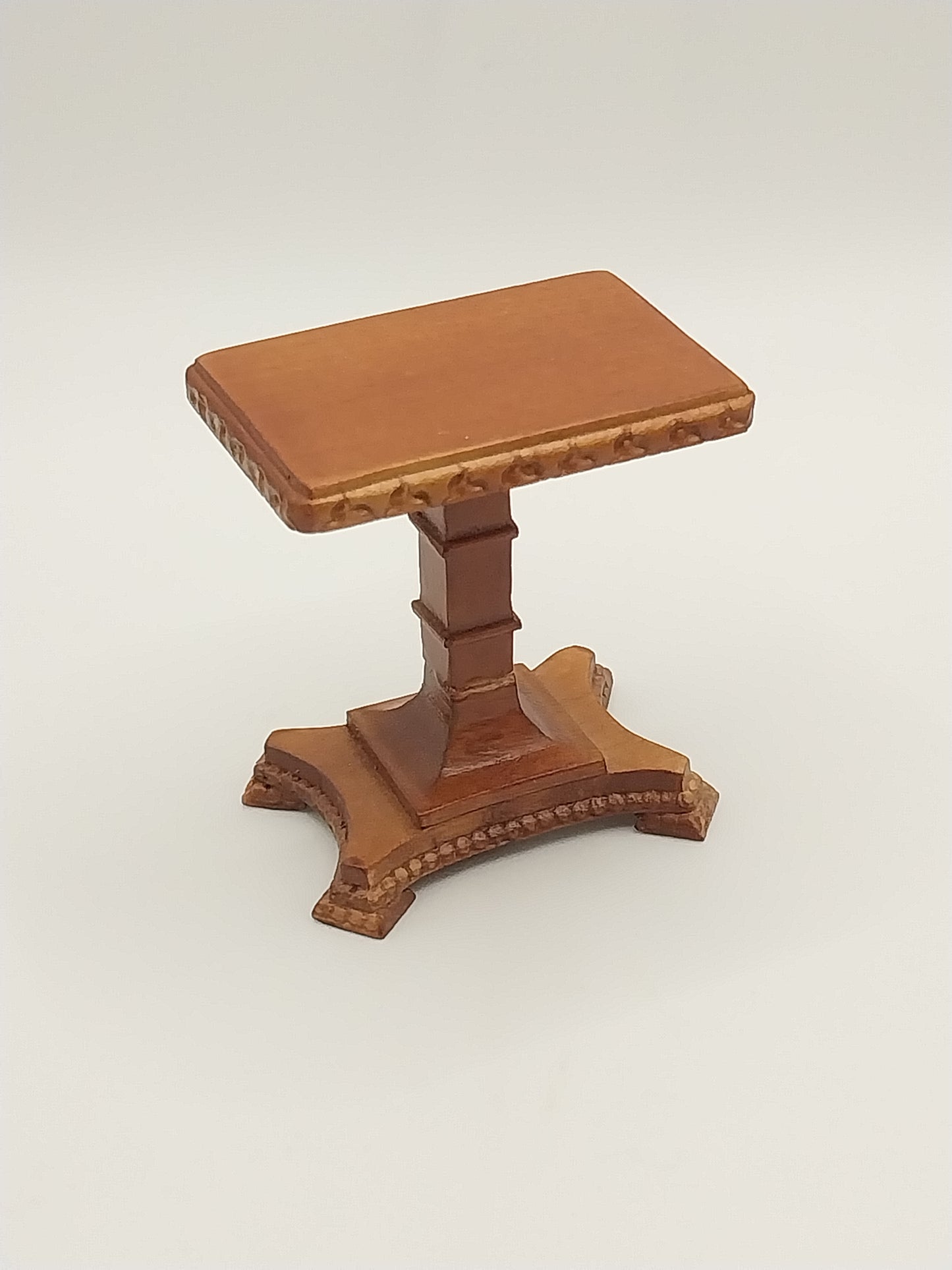 Moderne Square End Table, New Walnut